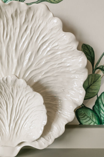 White Leaf Chip Platter