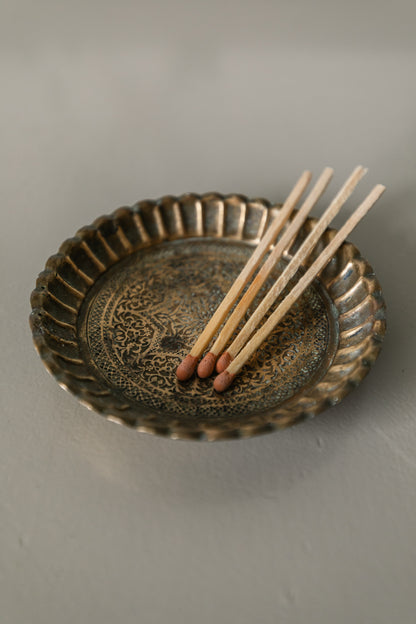 Mini Ridged Brass Dish