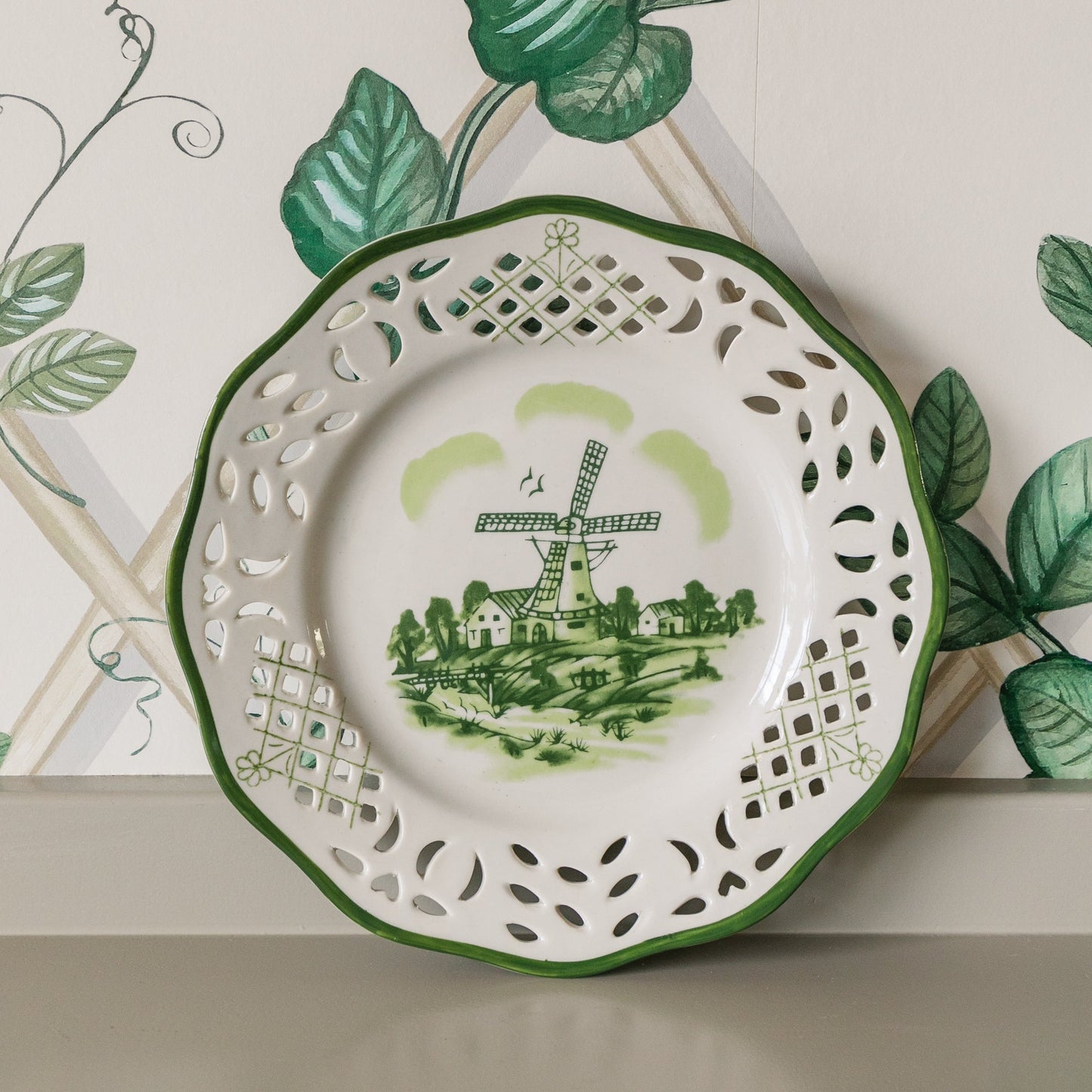 Vintage Windmill Plate