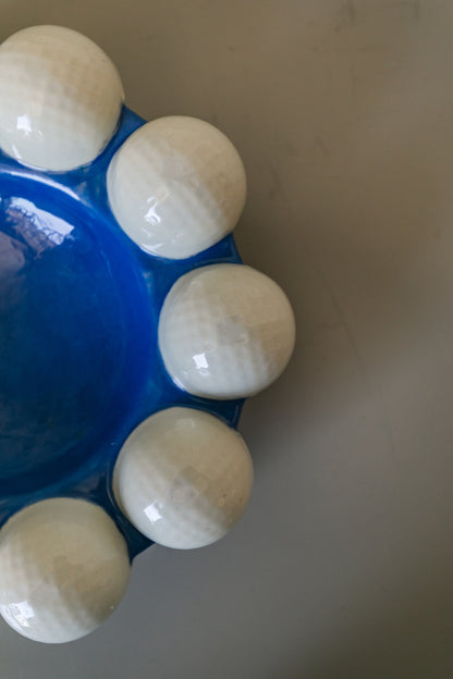 Blue and White Golf Bowl