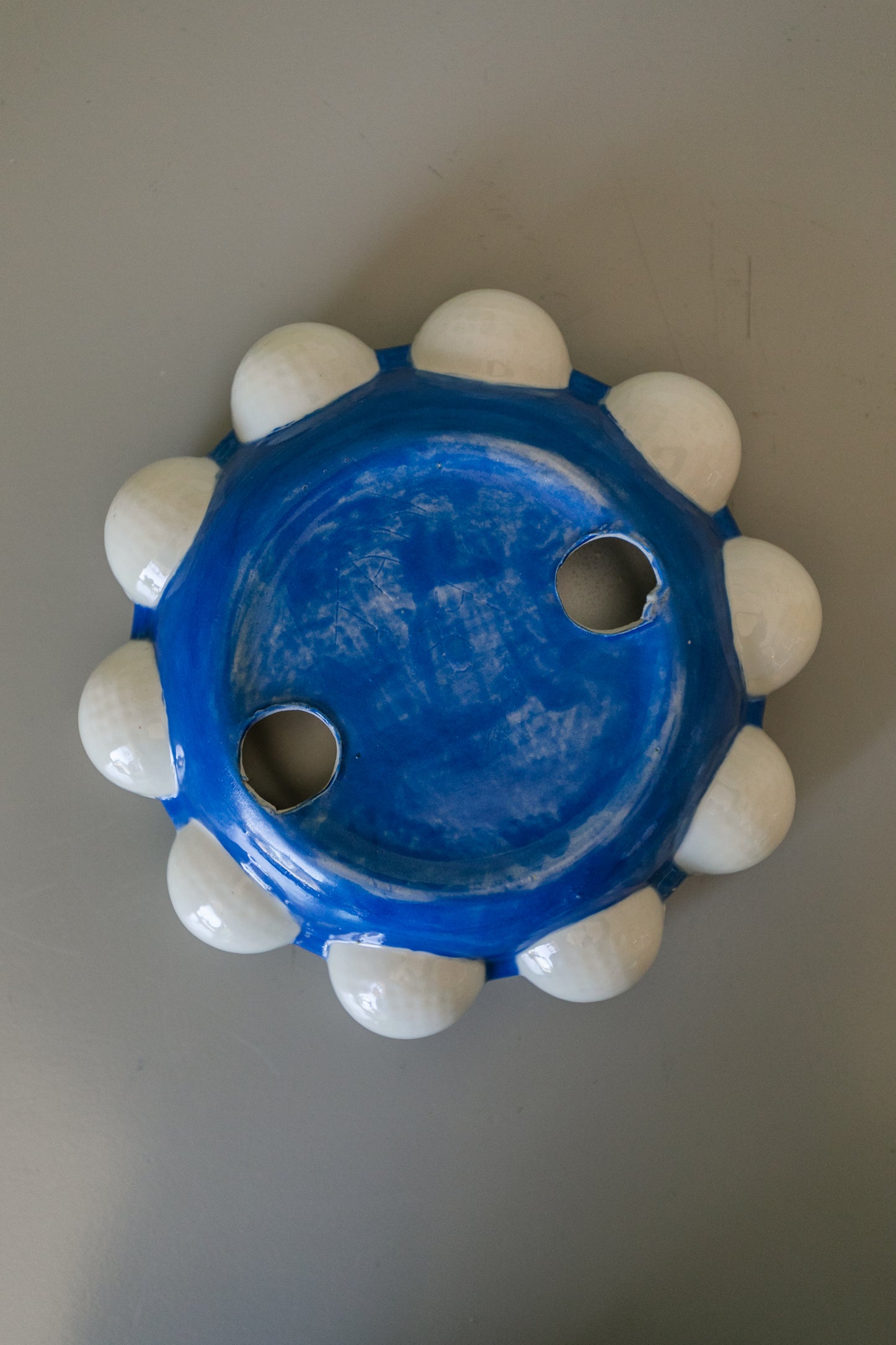 Blue and White Golf Bowl