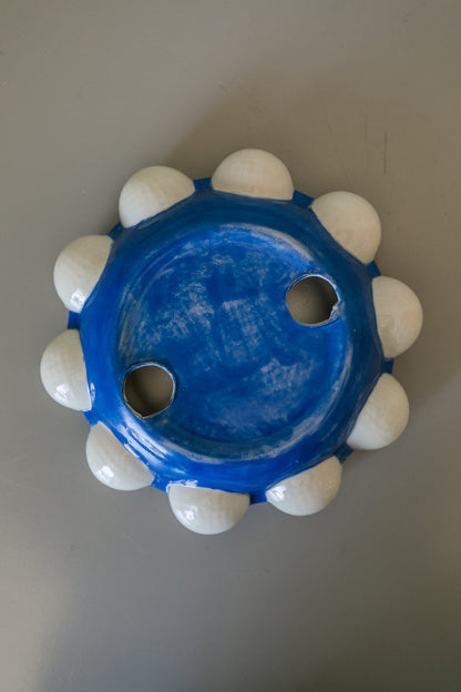 Blue and White Golf Bowl