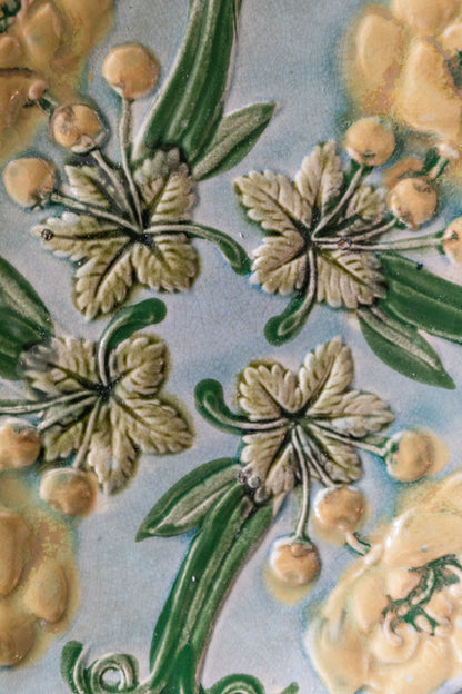 Yellow Flower Majolica Plate