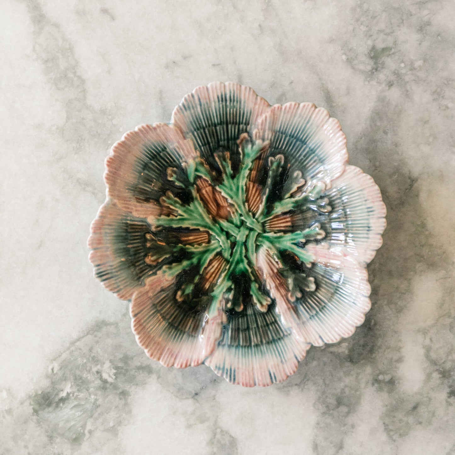 Small Shell Majolica Plate