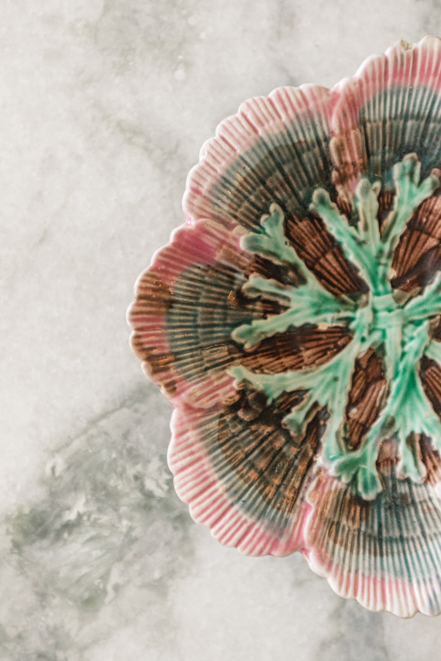 Small Shell Majolica Plate