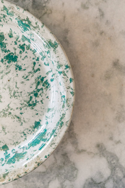 Green Marbleized Prep Plate