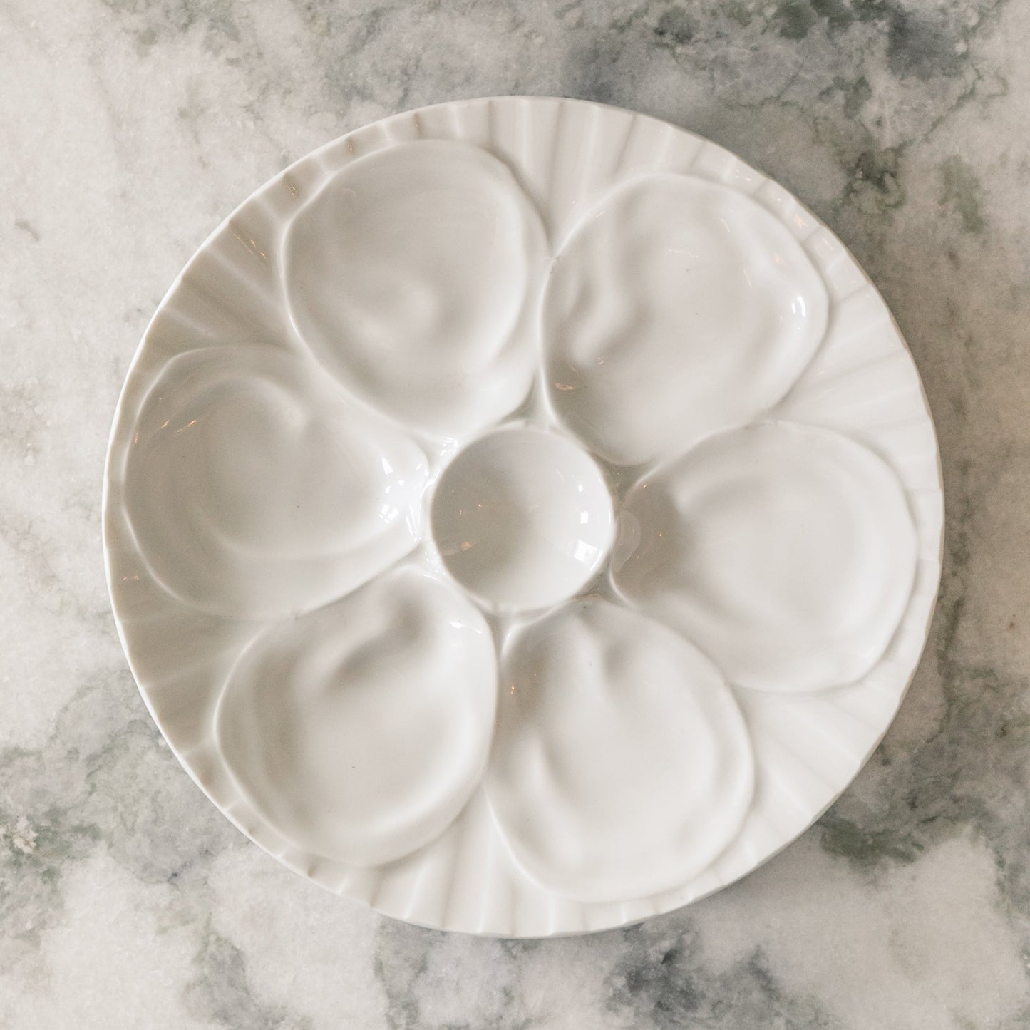 White Oyster Plate-French