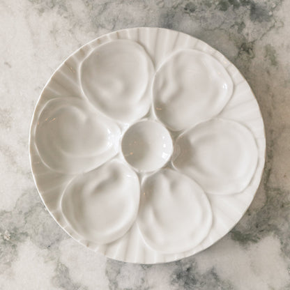 White Oyster Plate-French