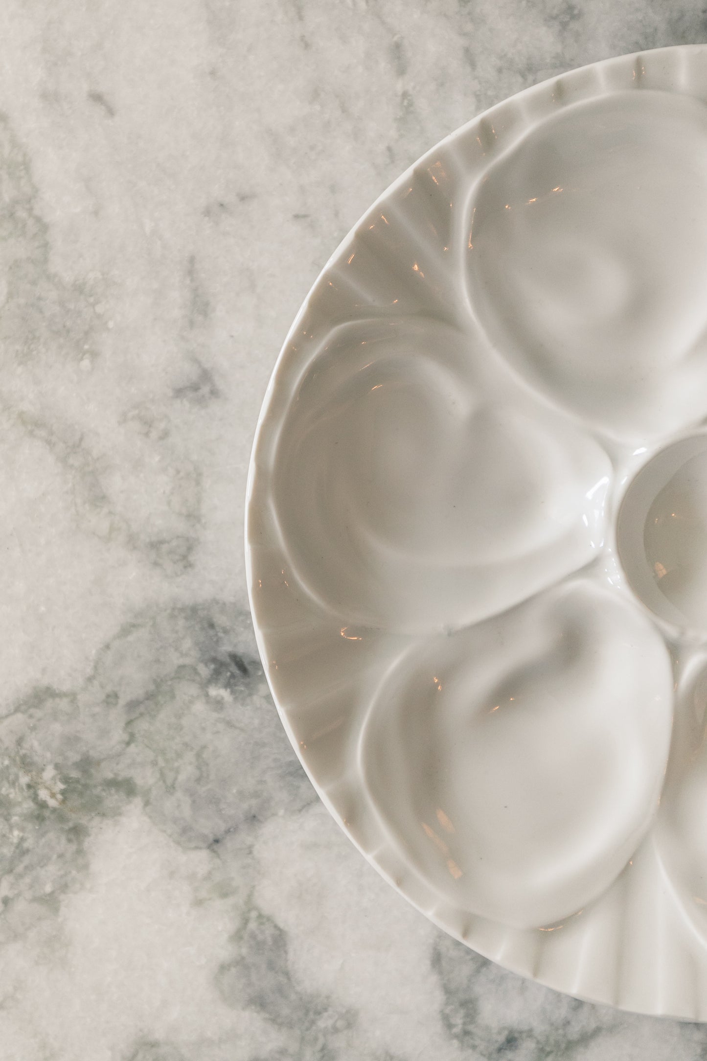 White Oyster Plate-French
