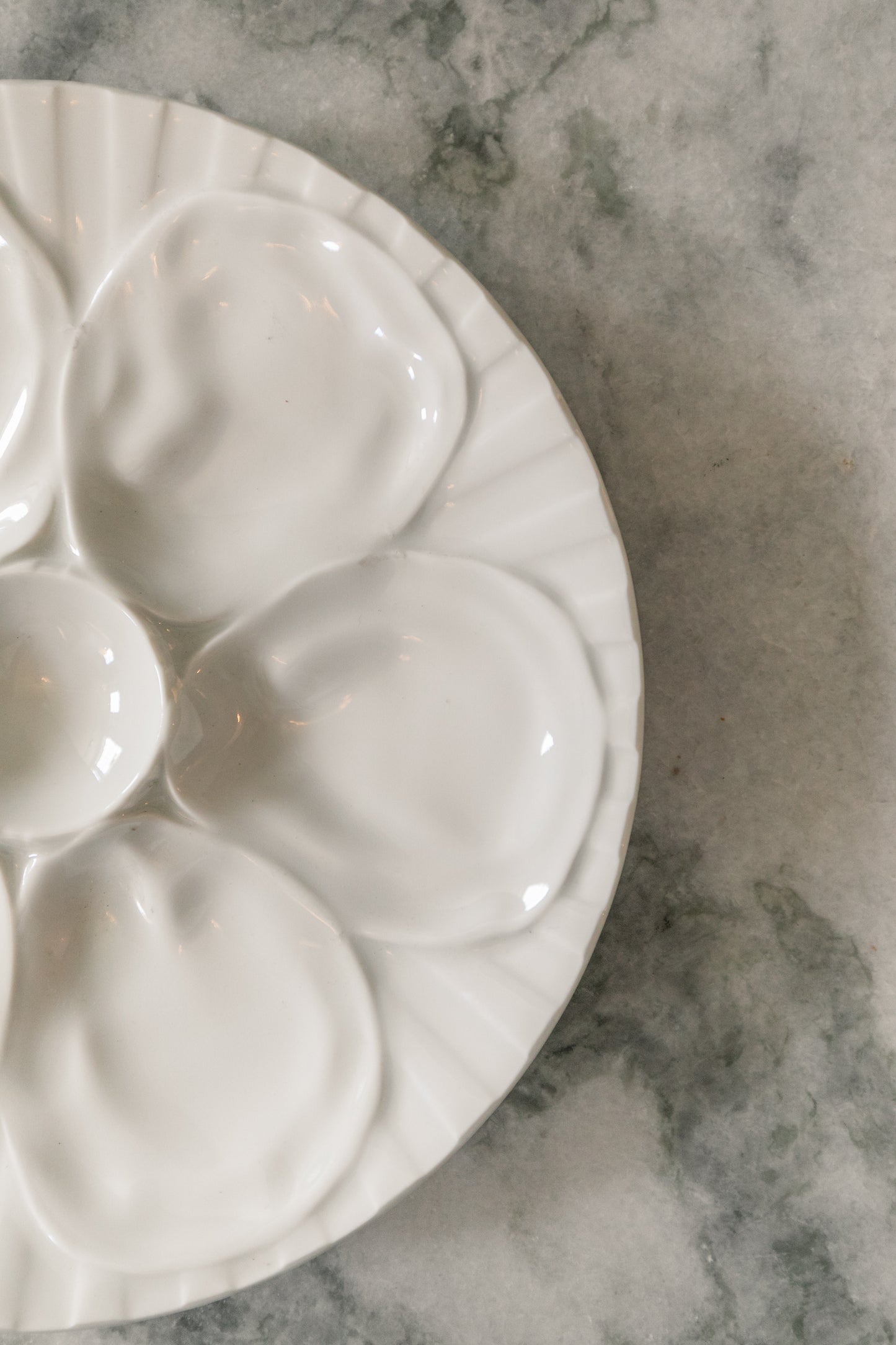White Oyster Plate-French