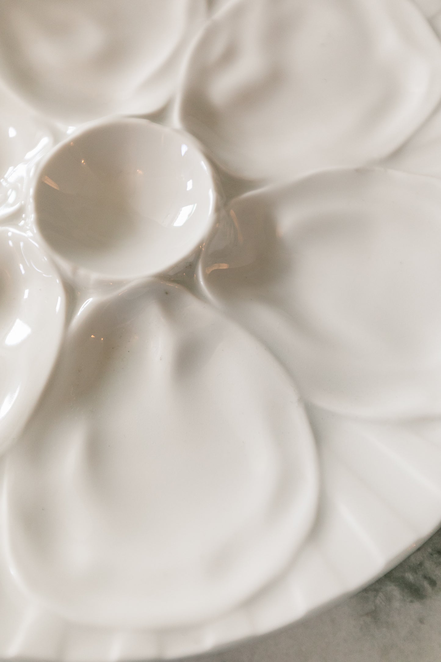 White Oyster Plate-French