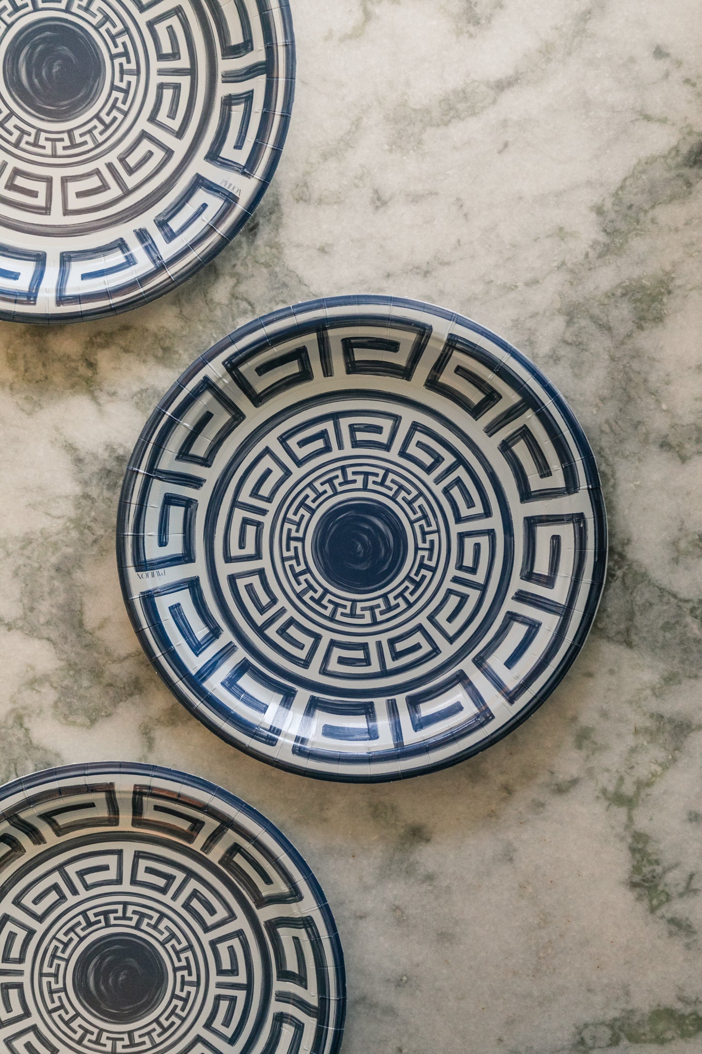 Greek Key Pavilion Dinner Plates - 8 per pac