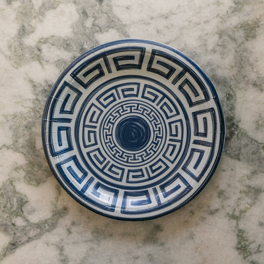 Greek Key Pavilion Dinner Plates - 8 per pac