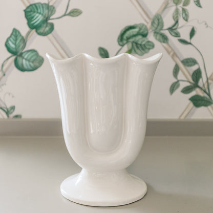White Three Part Vase