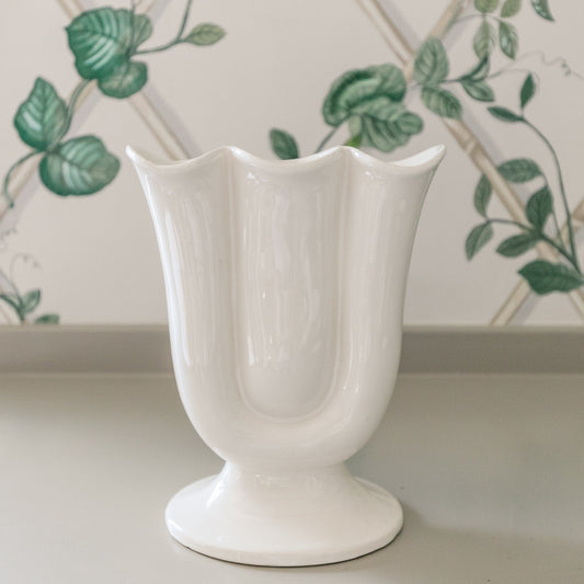 White Three Part Vase