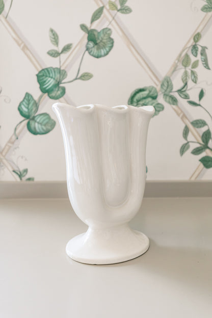 White Three Part Vase