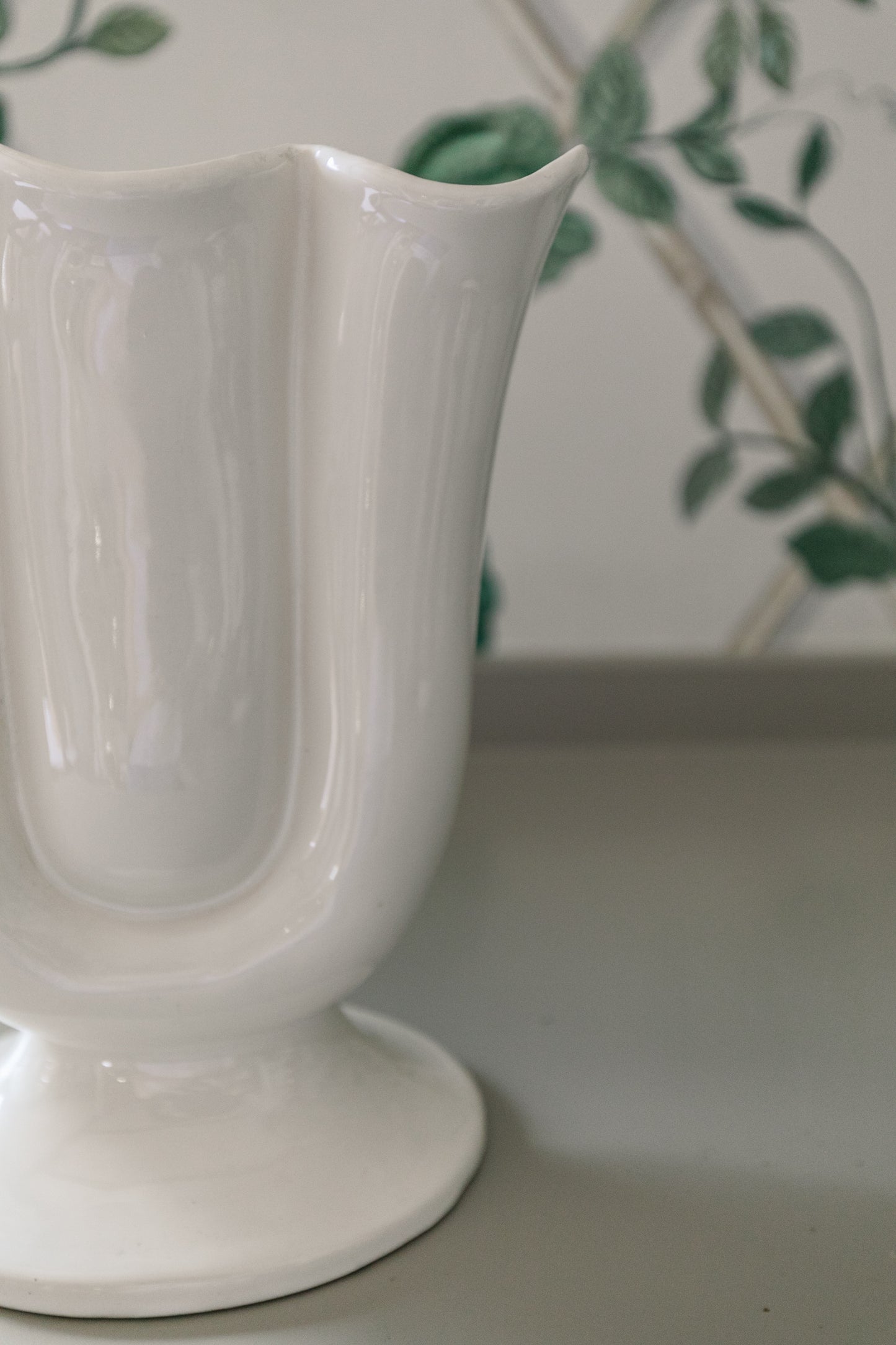 White Three Part Vase