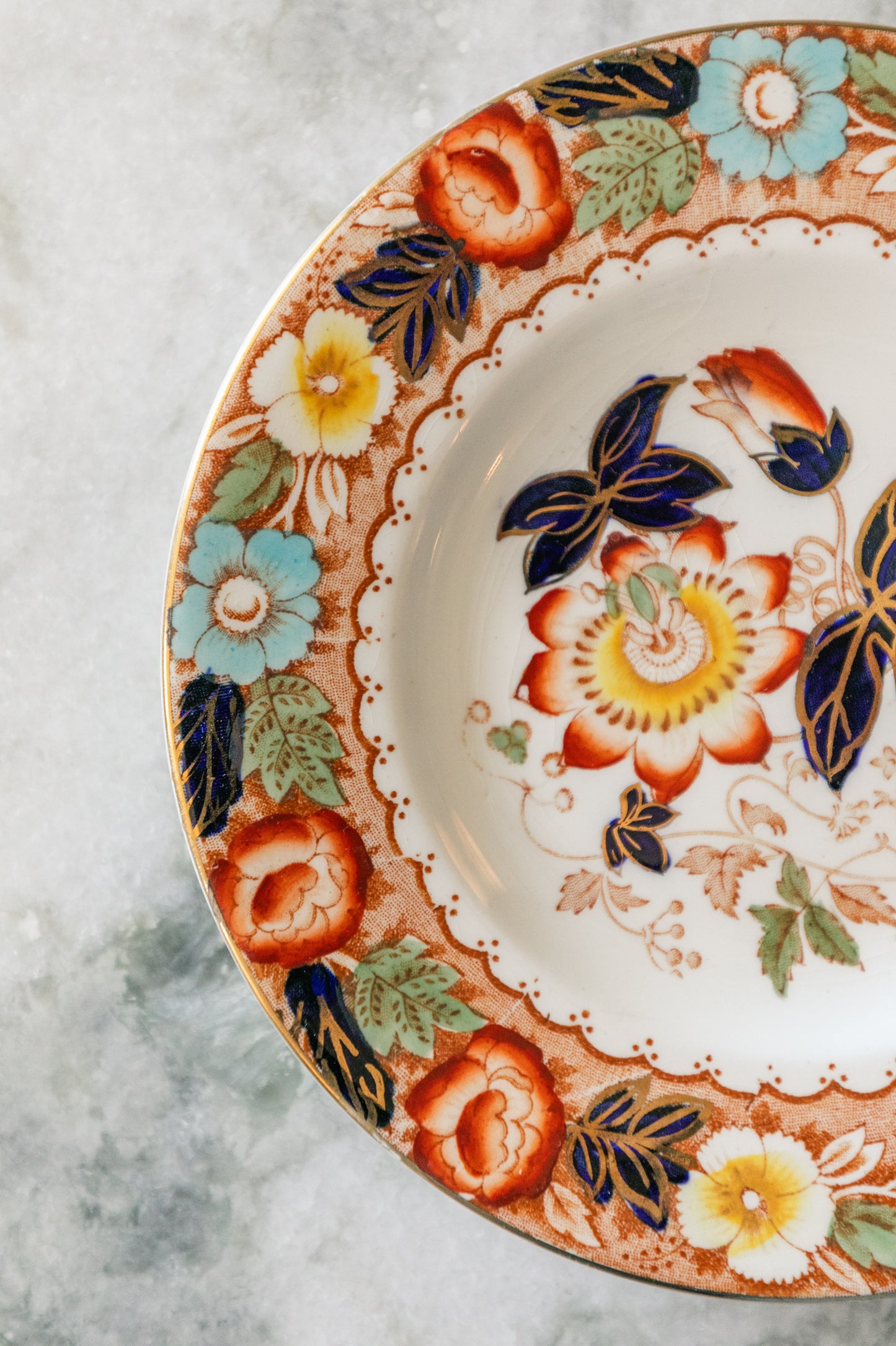 English Floral Plate