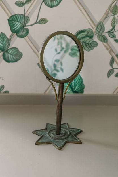 Standing Brass Mirror