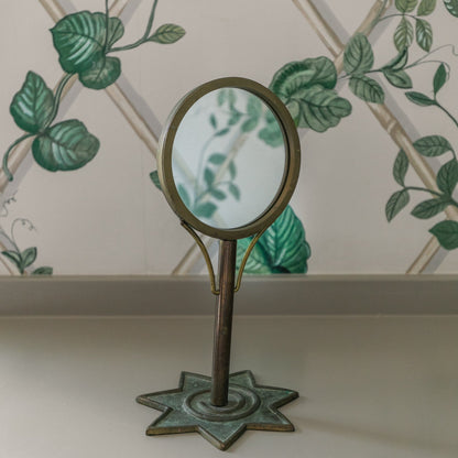 Standing Brass Mirror