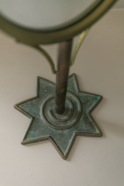 Standing Brass Mirror
