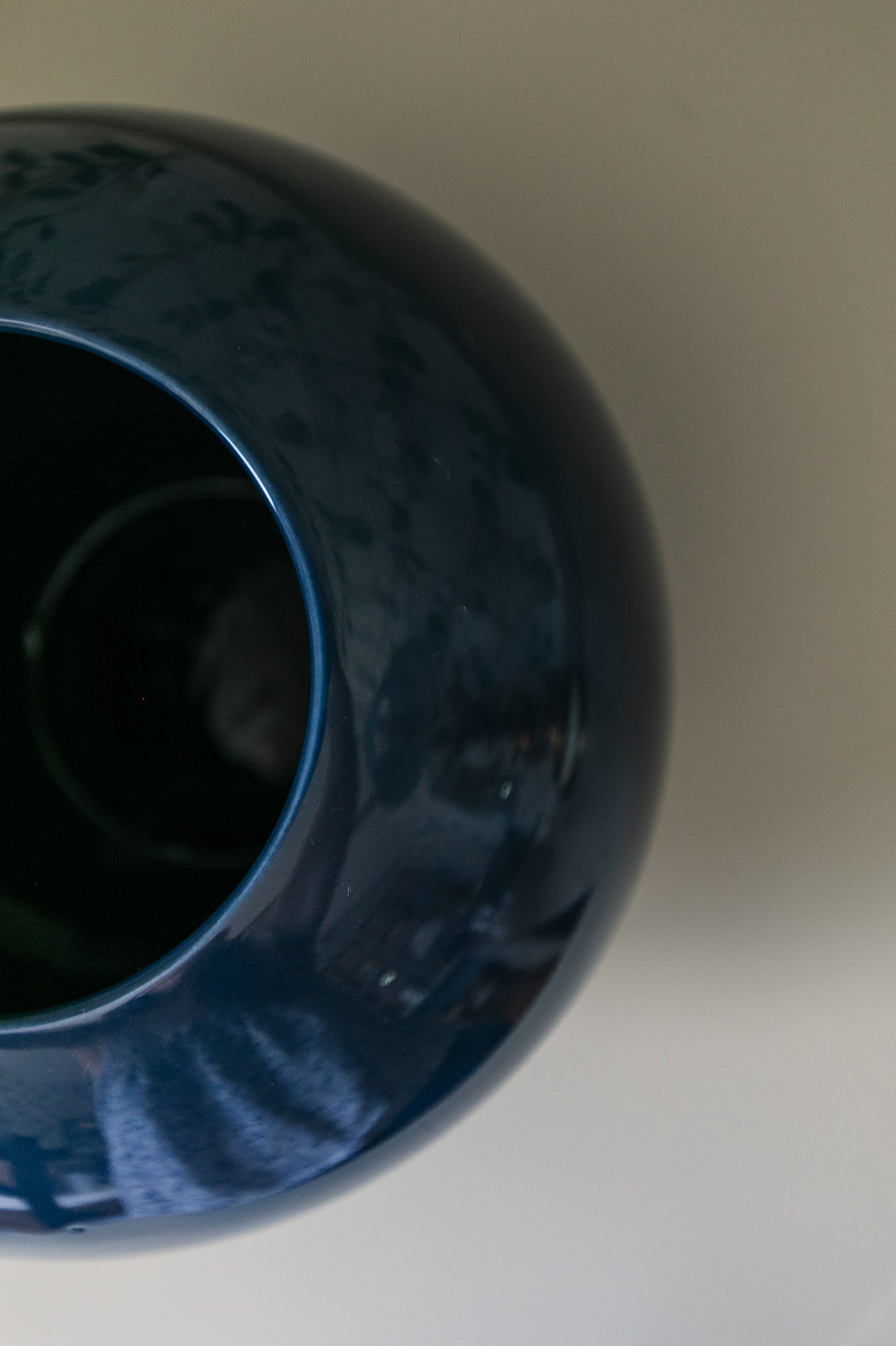 Vintage Navy Orb Vase