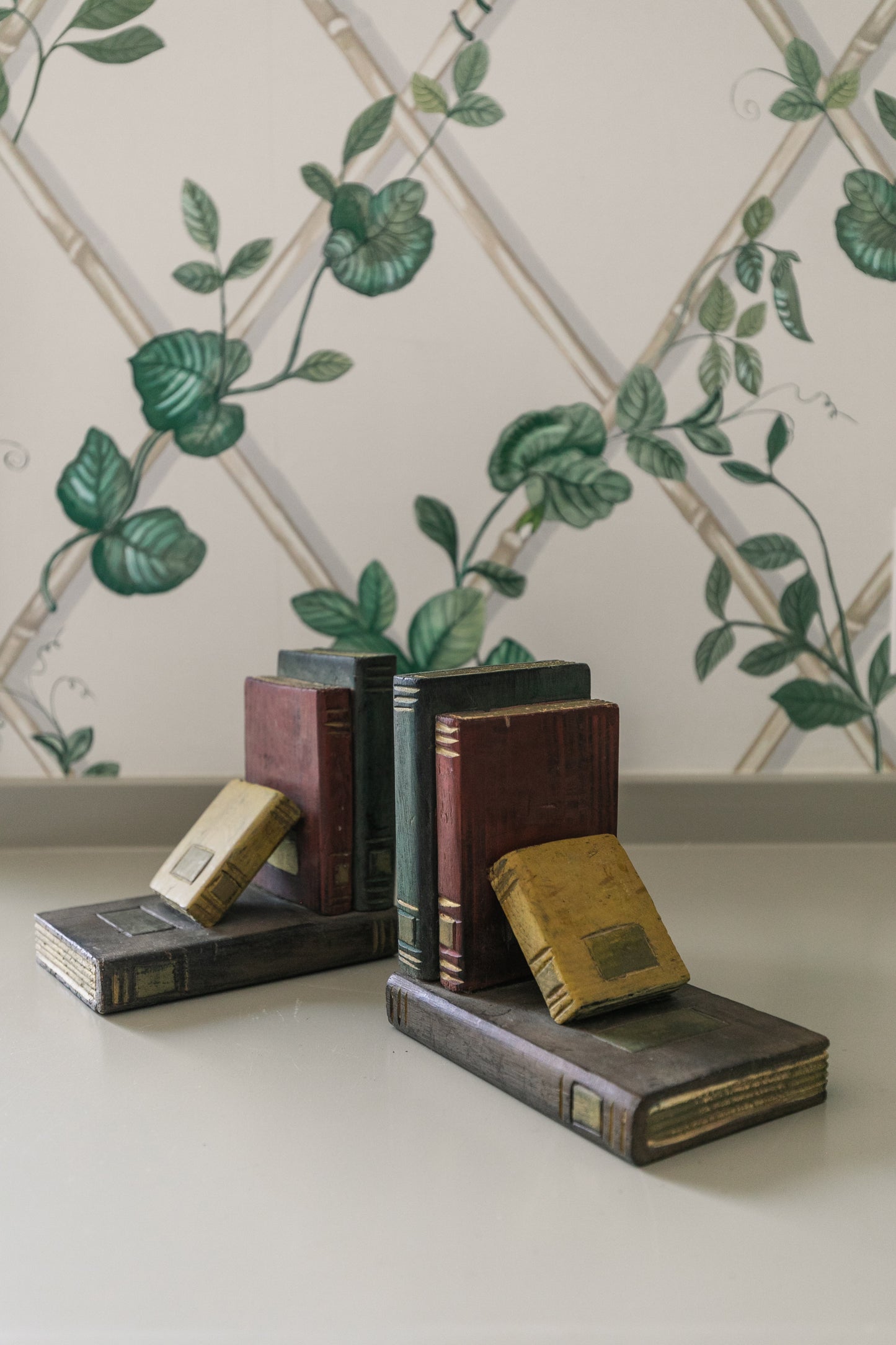 Wooden Book Bookends