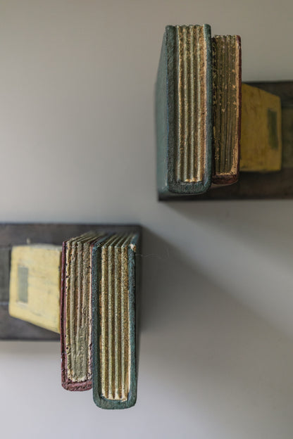 Wooden Book Bookends