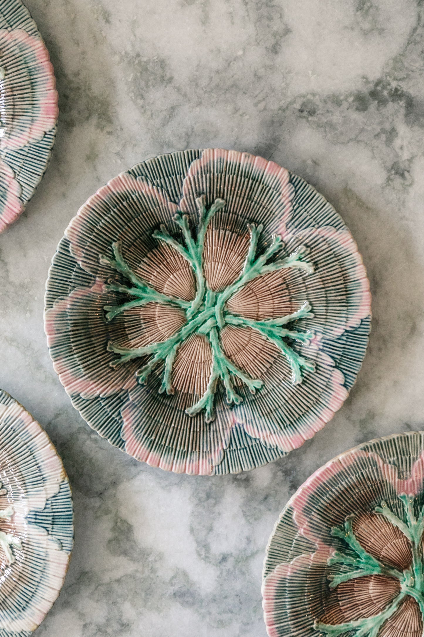 Shell Majolica Plate