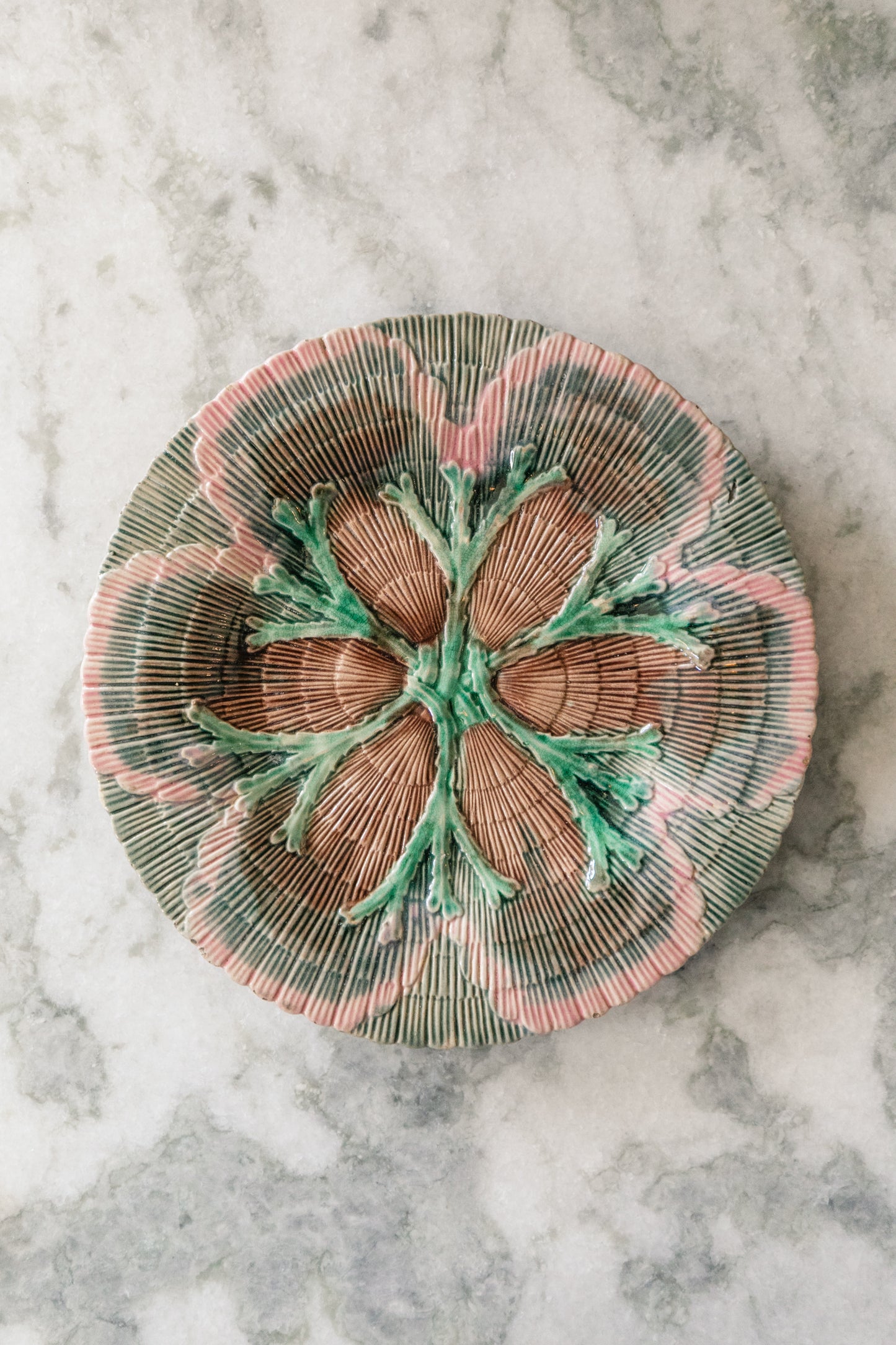Shell Majolica Plate