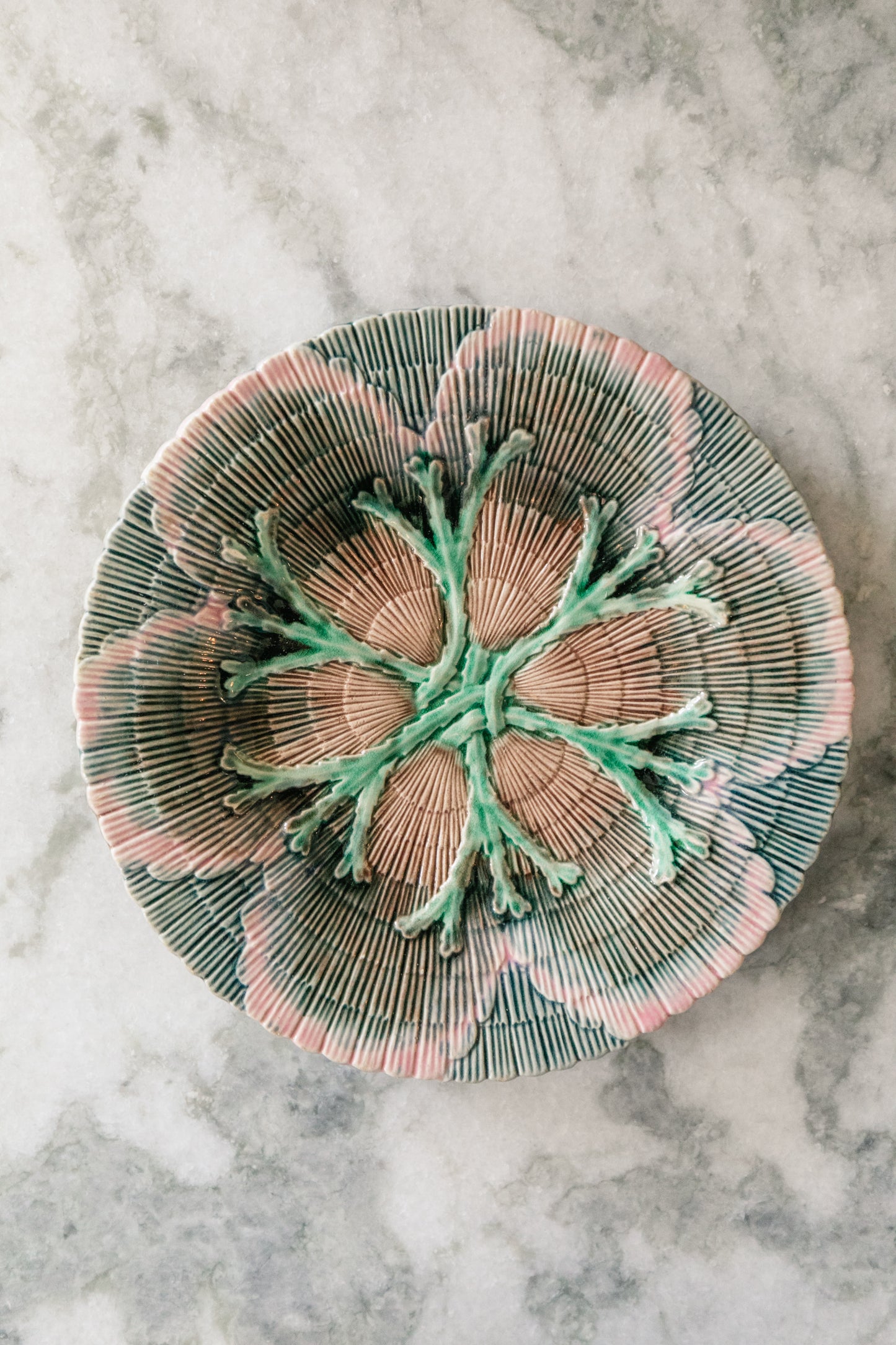 Shell Majolica Plate