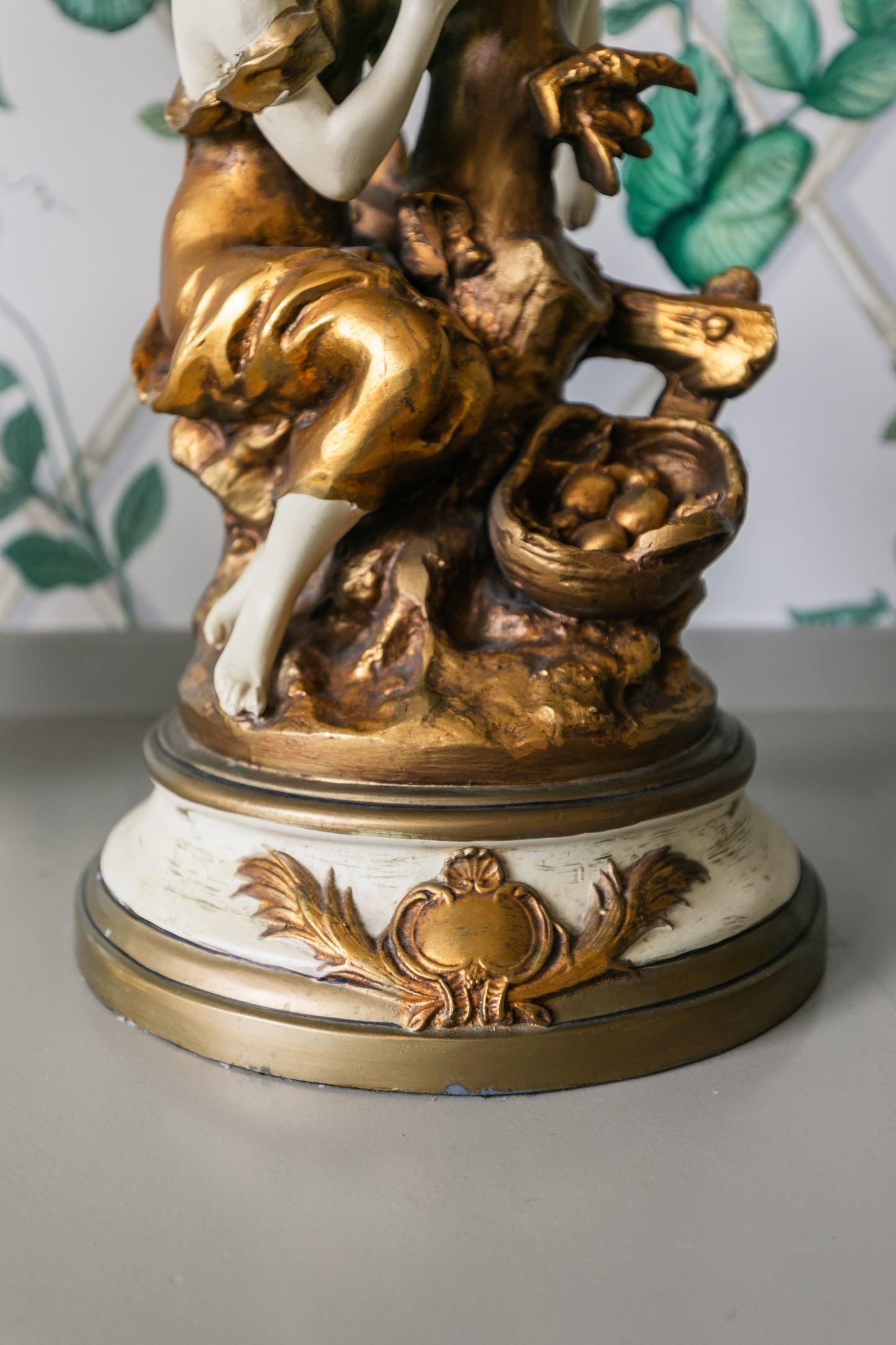 Pair of Gilded Figurines Lamps