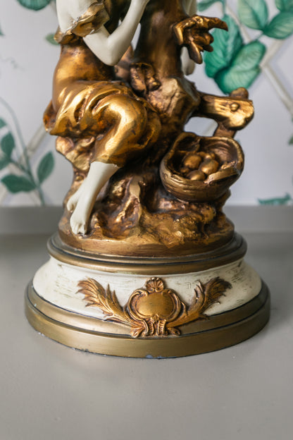 Pair of Gilded Figurines Lamps