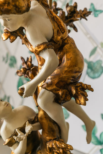 Pair of Gilded Figurines Lamps