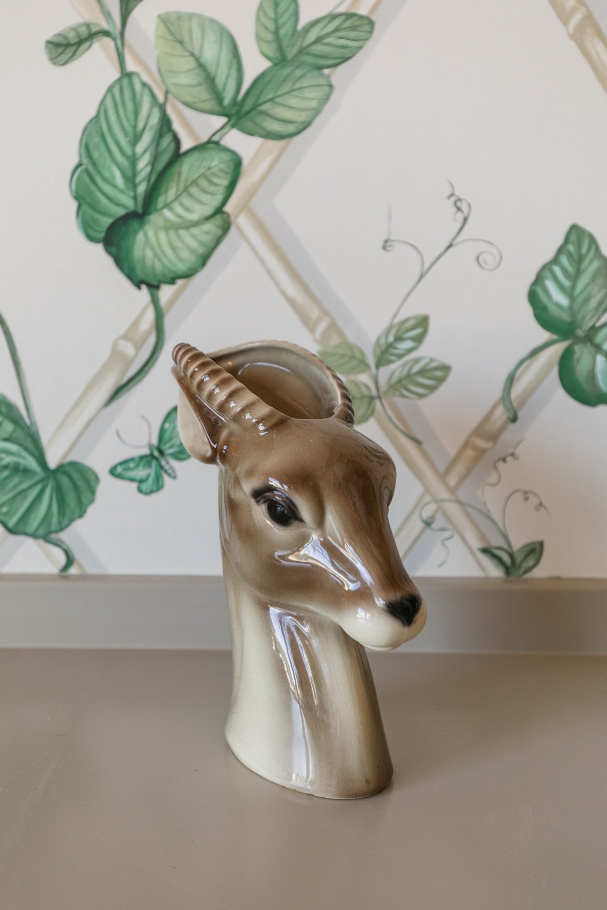 Deer Head Vase