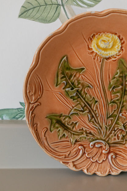 Peach Majolica Dish