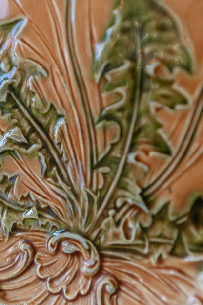 Peach Majolica Dish