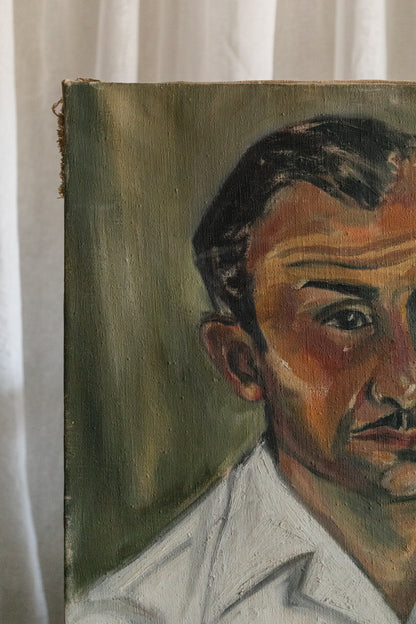 Man in White Shirt, Oil on Canvas