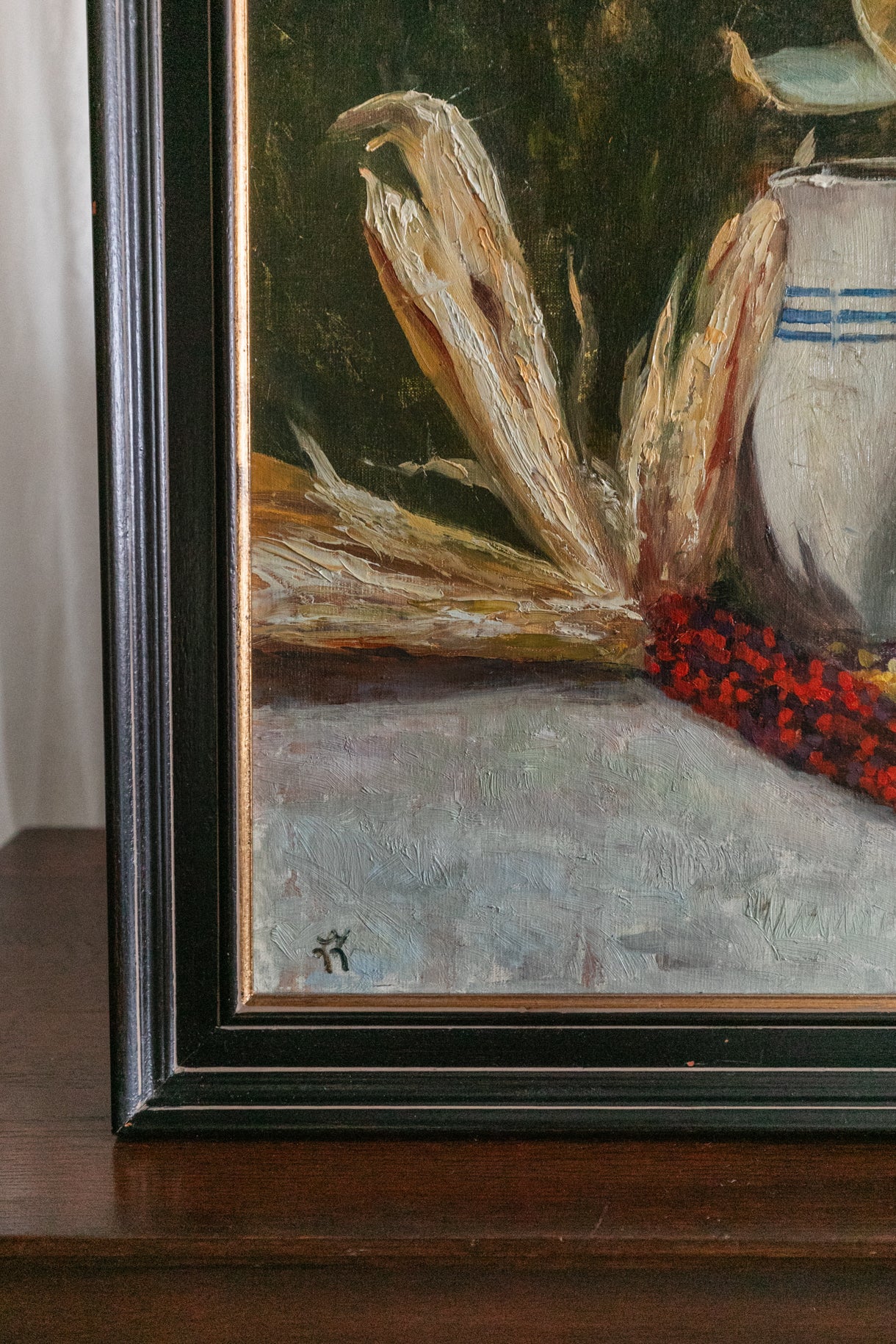 Framed Copper Pot Still Life