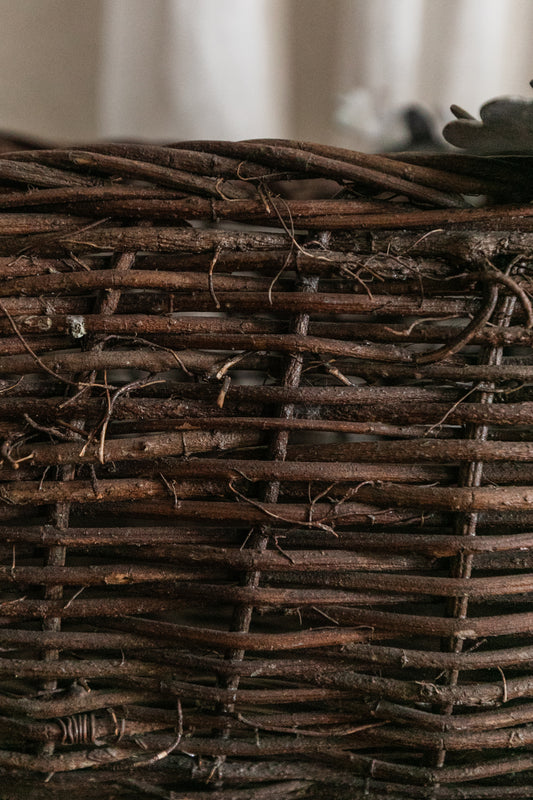 Basket with Oak Leaf Handles