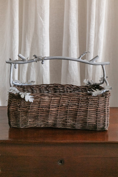 Basket with Oak Leaf Handles