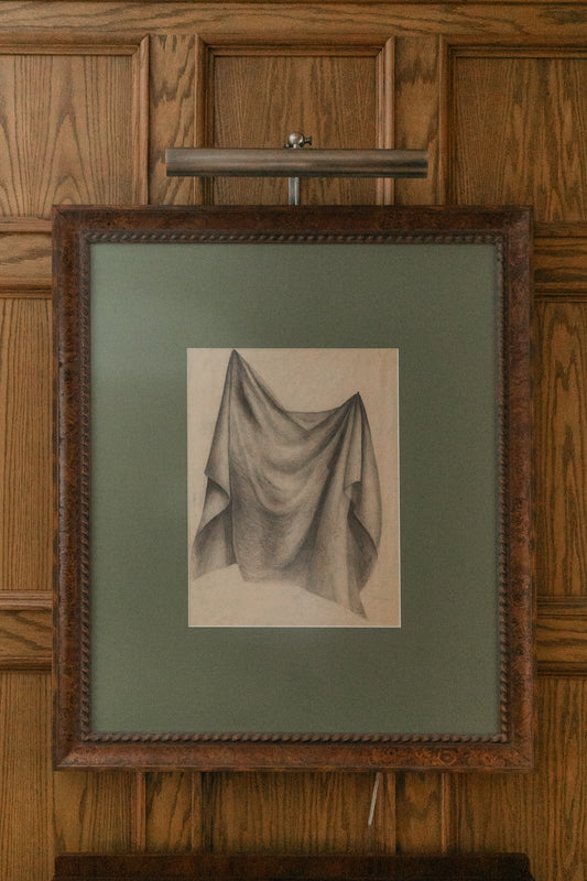 Framed Draped Fabric Sketch