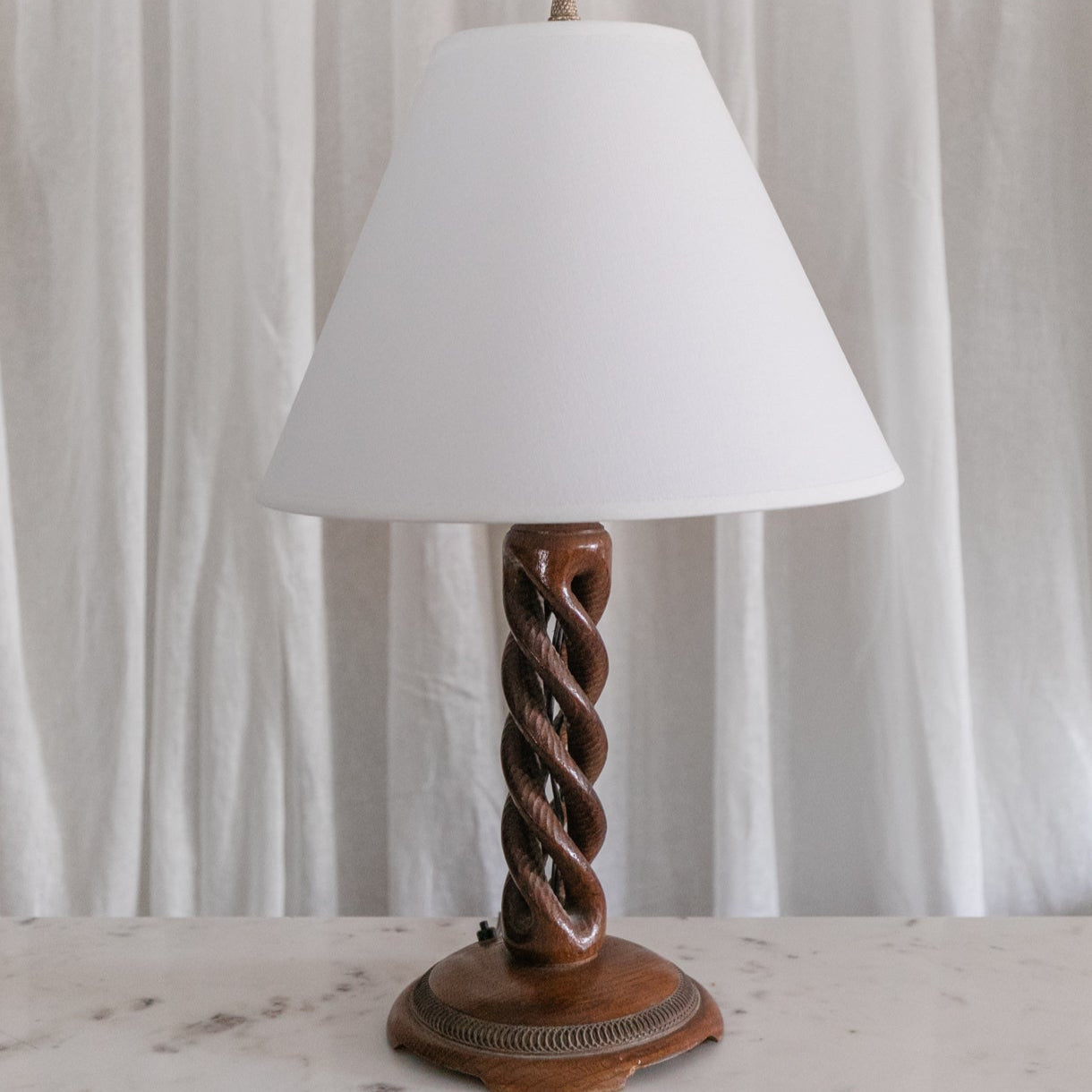 Wood Lamp Base, Vintage