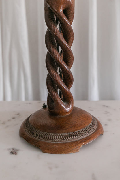 Wood Lamp Base, Vintage