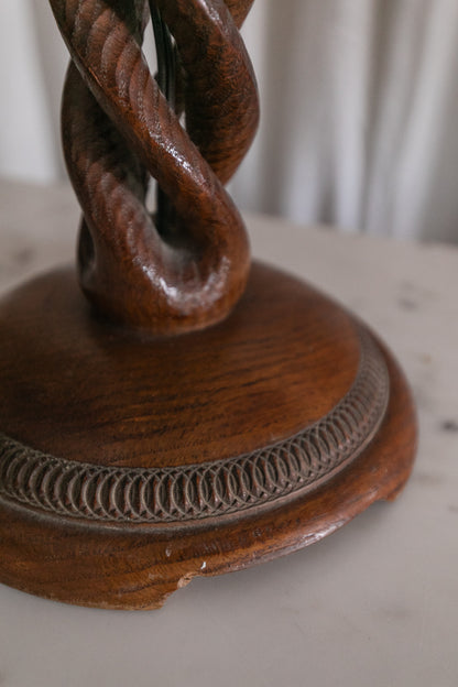 Wood Lamp Base, Vintage