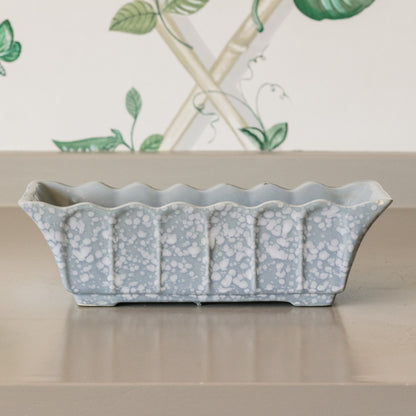Rectangle Scallop Splatter Pottery