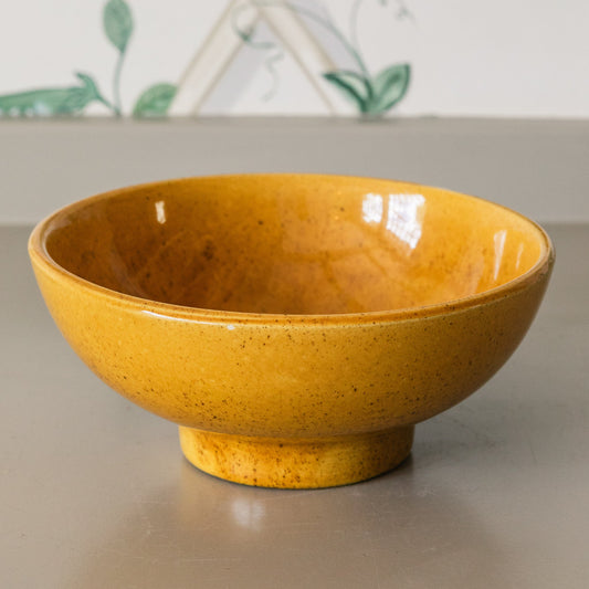 Haeger Yellow Footed Pottery Bowl