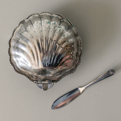 Silverplate Dish and Knife