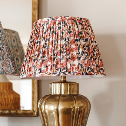 pink floral lampshade pleated oakstreet shoppe