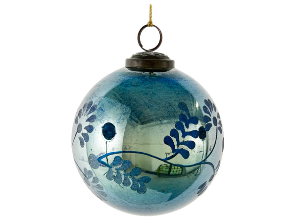 Ball Ornament w/ Floral Cutting
